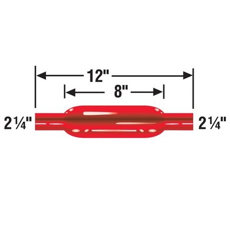 AP EXHAUST GLASSPACK - CHERRY BOMB, STRAIGHT, 3.50IN CASE, 2.25IN CORE, 2.25IN NE 87521CB